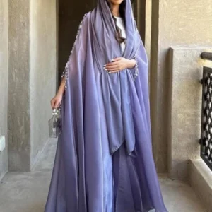 Rang e Sehar Lavender Abaya