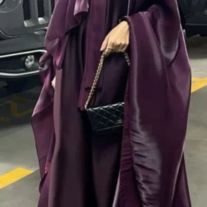 Jaam e Haya Wine Hued Abaya